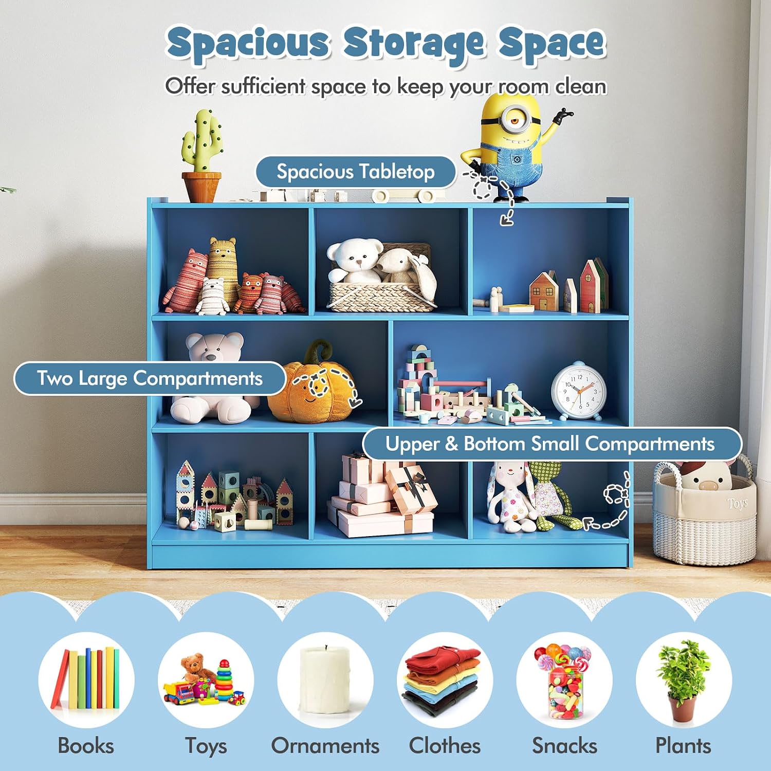Toy Storage Organizer, 5 Cubby - Bookshelf 5 Tier 评论和价格