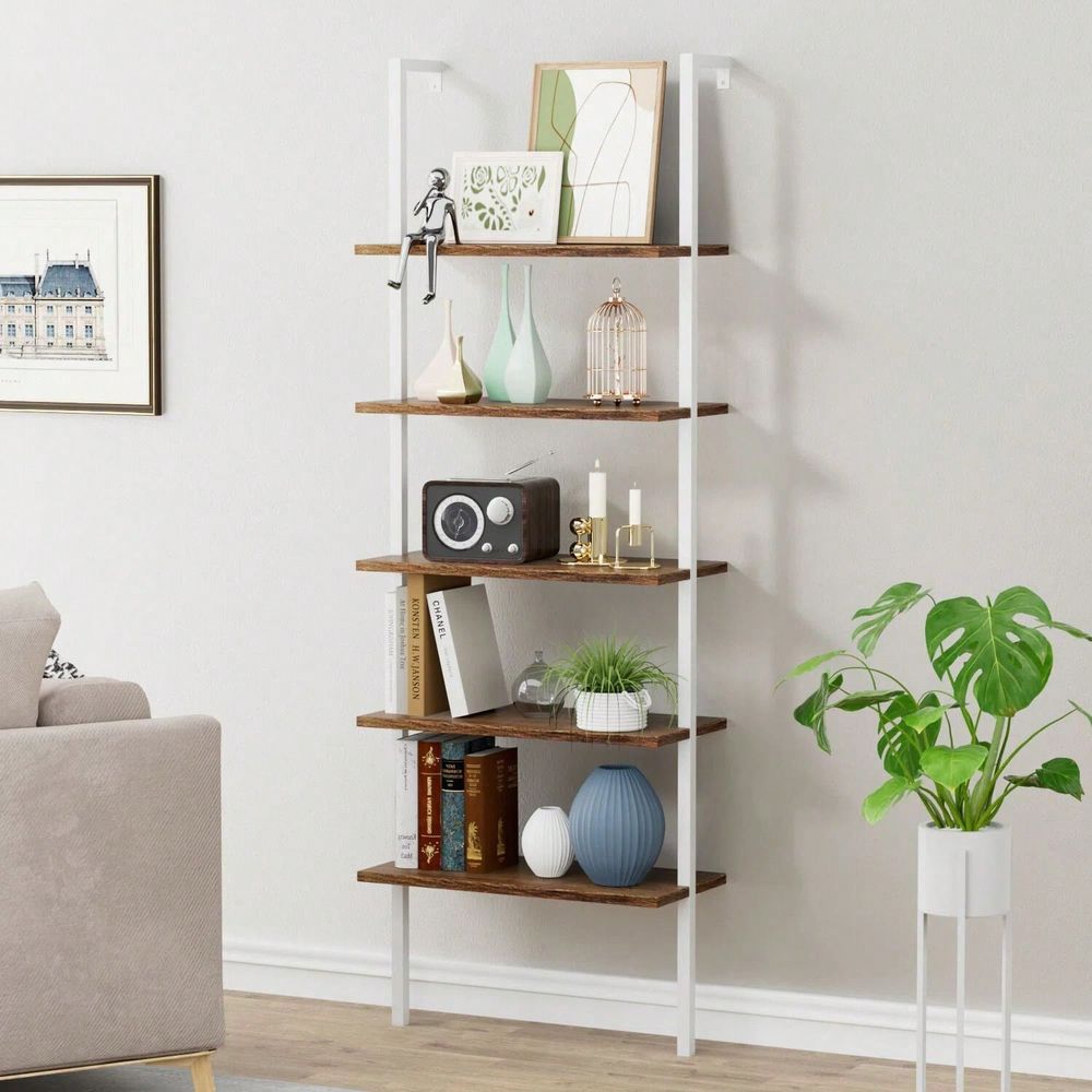 5-Tier Modern Wood Bookcase Wa - Bookshelf 5 Tier 评论和价格