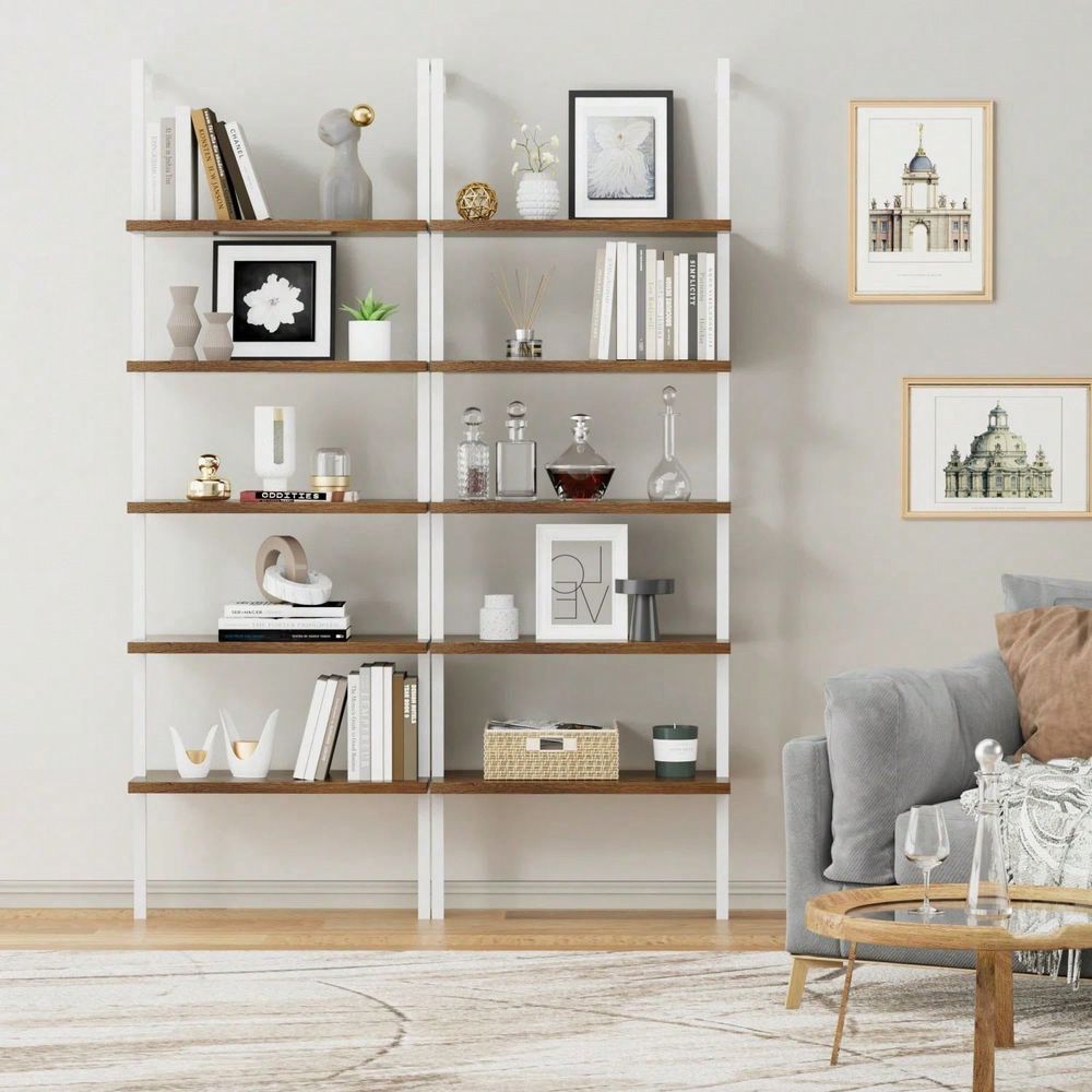 5-Tier Modern Wood Bookcase Wa - Bookshelf 5 Tier 评论和价格