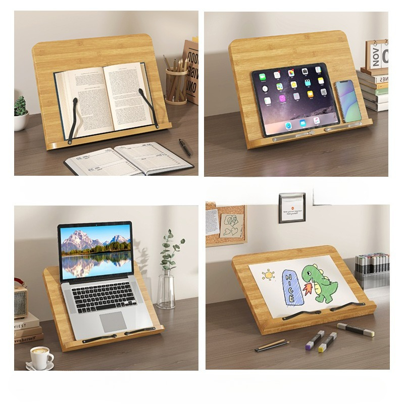 Wooden Reading Book Stand, Mul - Adjustable Laptop Table 评论和价格