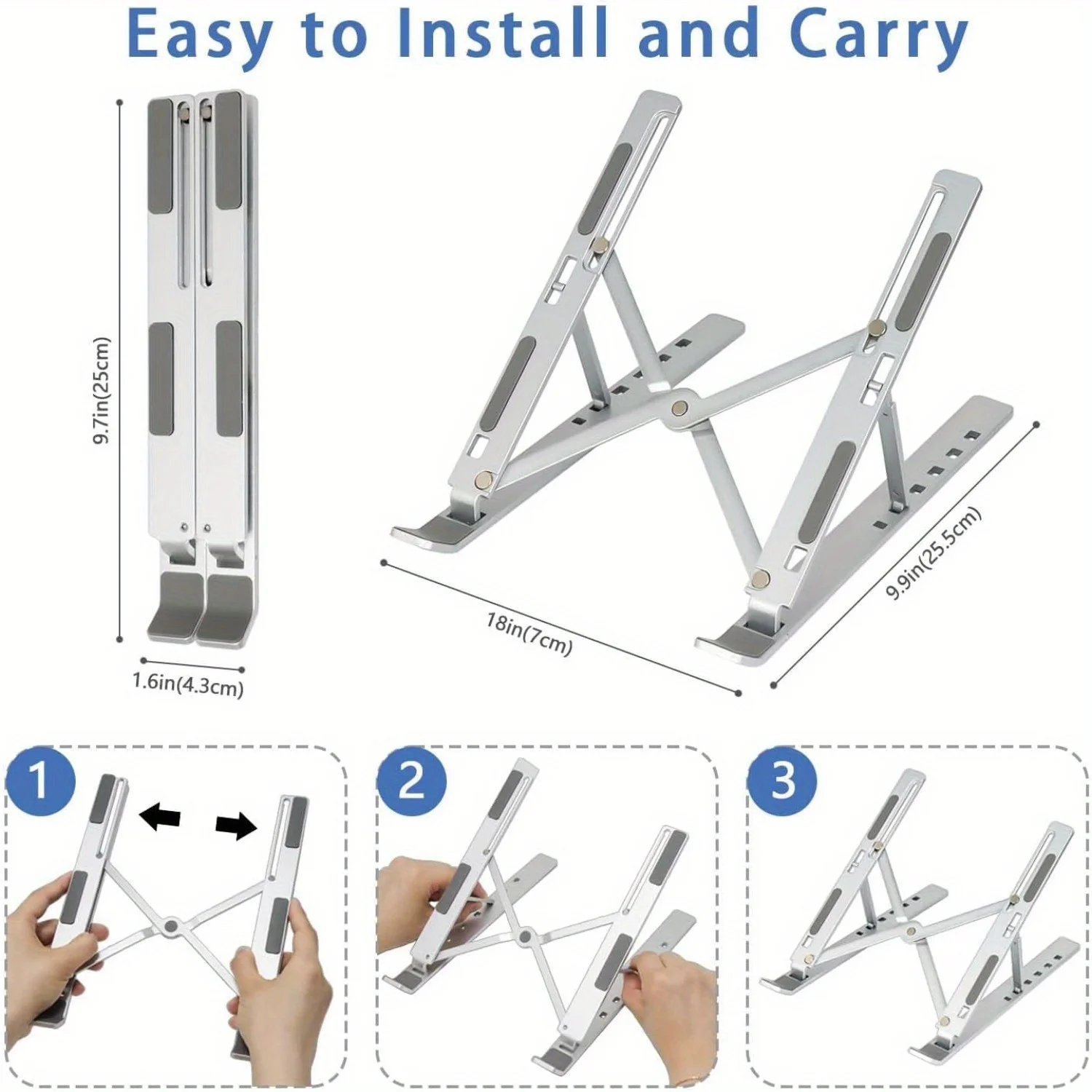Adjustable Aluminum Laptop Sta - Adjustable Laptop Table 评论和价格