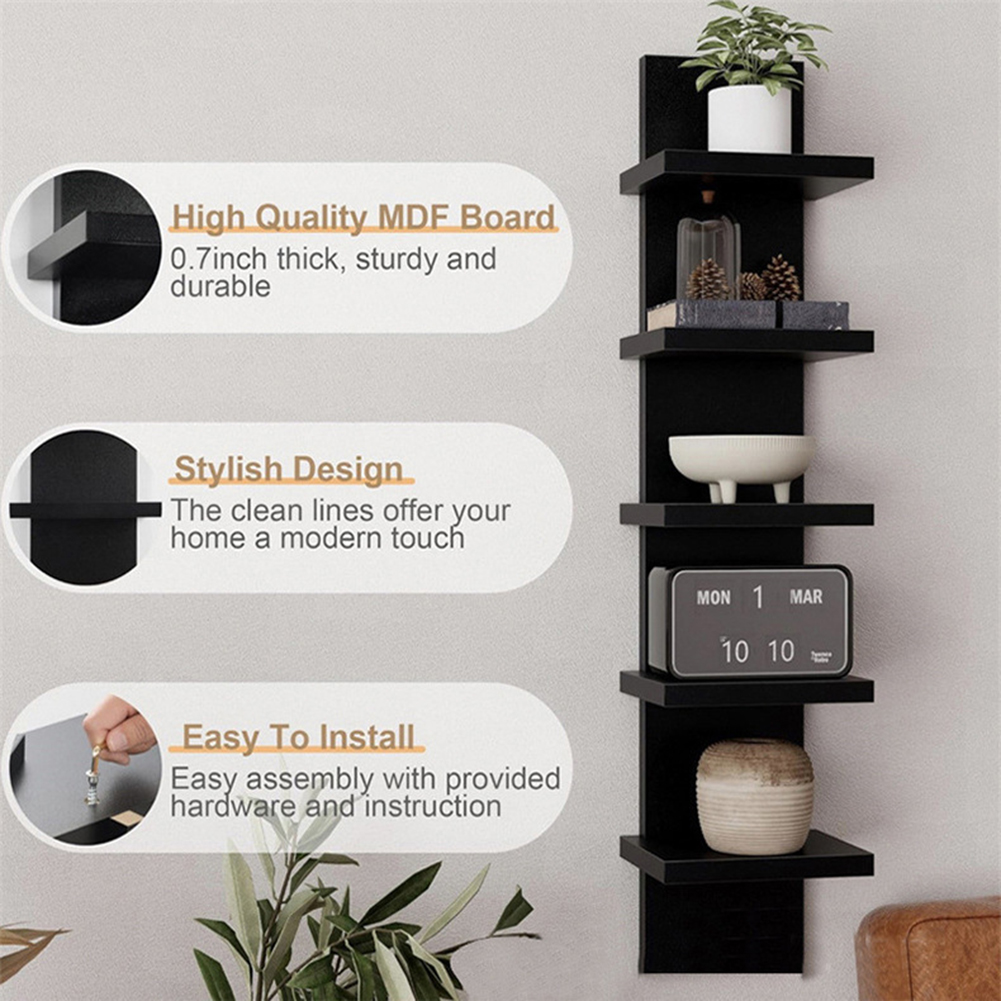 5 Tier Wall-Mounted Bookshelf  - Bookshelf 5 Tier 评论和价格