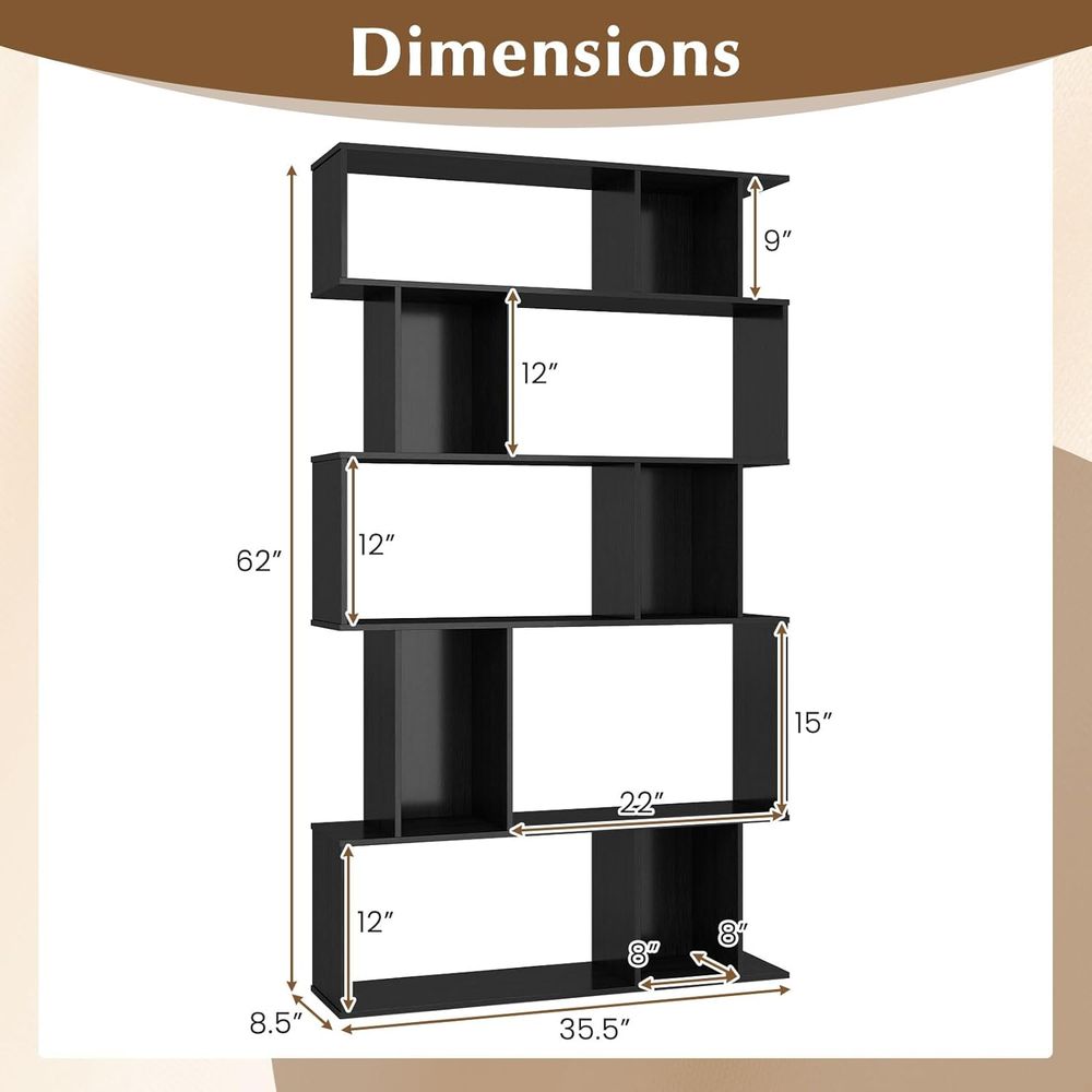 5-Tier, 10-Cube Bookshelf with - Bookshelf 5 Tier 评论和价格