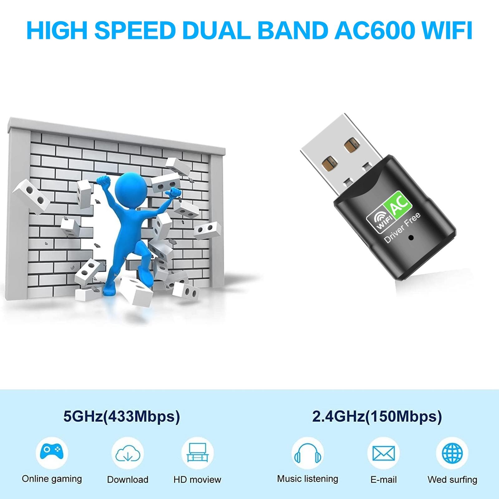 AC600 USB WiFi Adapter, Dual B - Adjustable Laptop Table 评论和价格