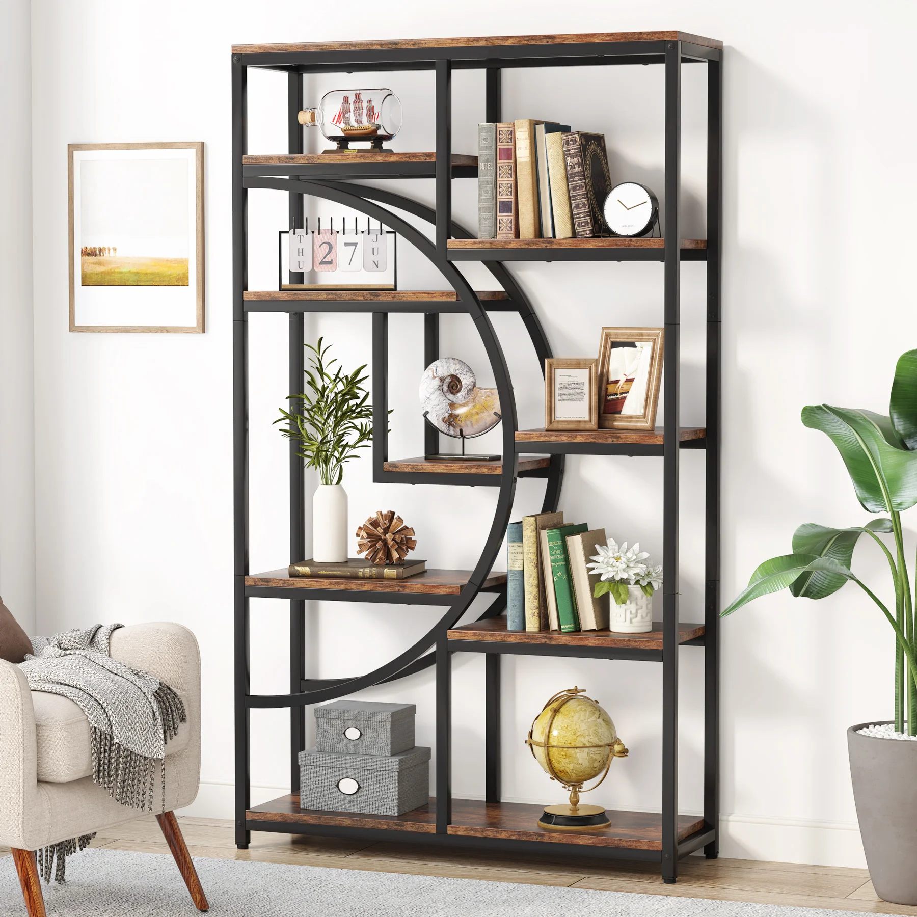 Tribesigns Bookshelf Industria - Bookshelf 5 Tier 评论和价格