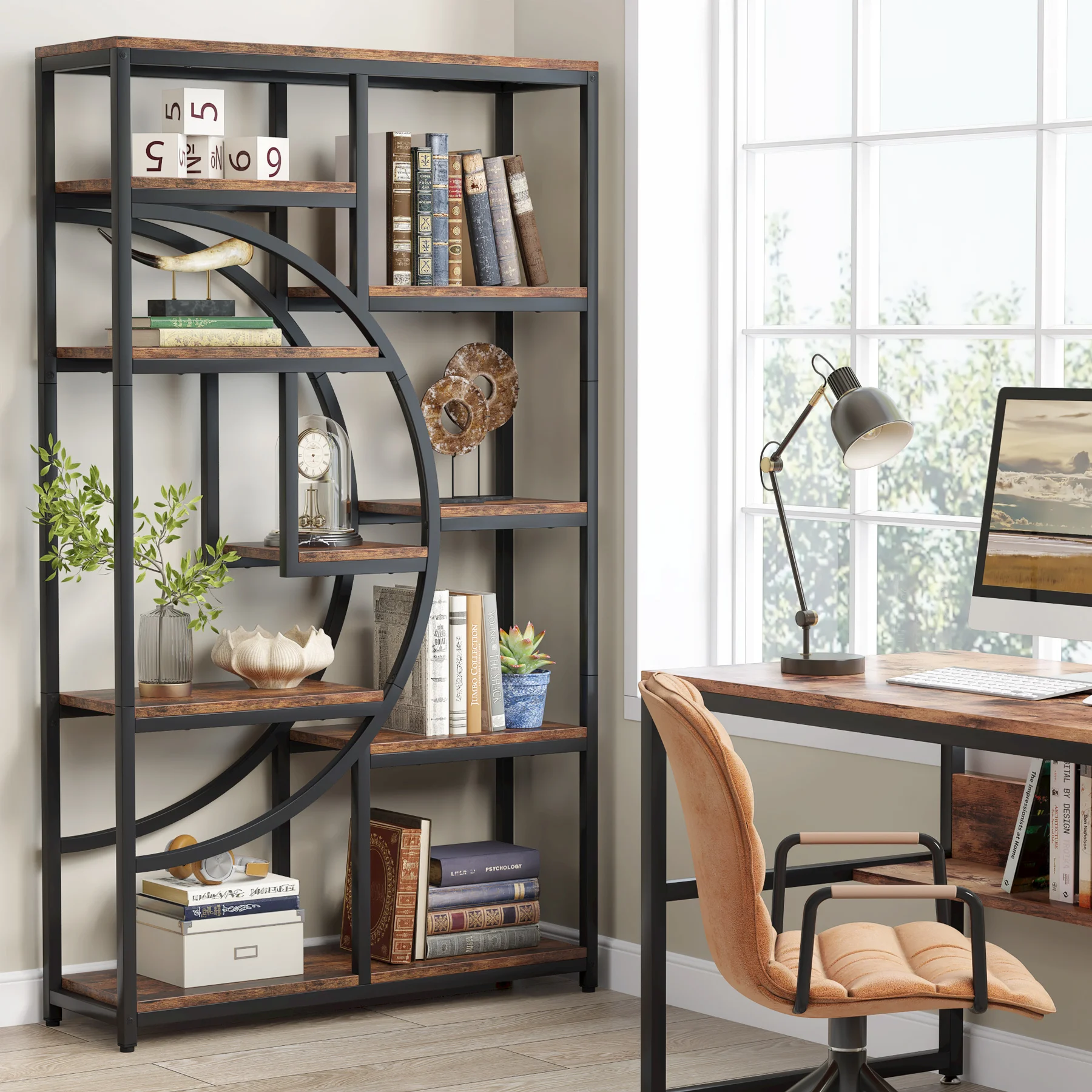 Tribesigns Bookshelf Industria - Bookshelf 5 Tier 评论和价格
